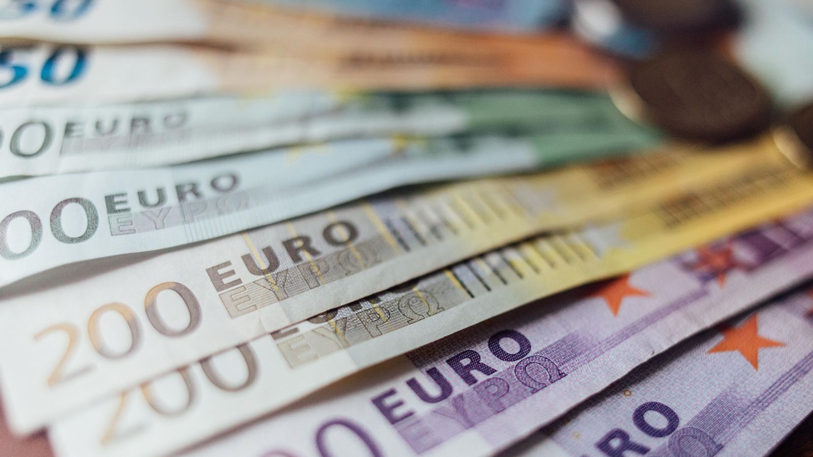 Imatge d'arxiu de bitllets d'euros