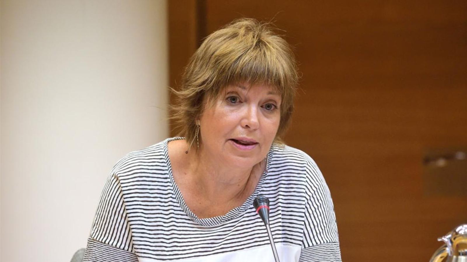 Empar Marco, durant la seua compareixença a les Corts