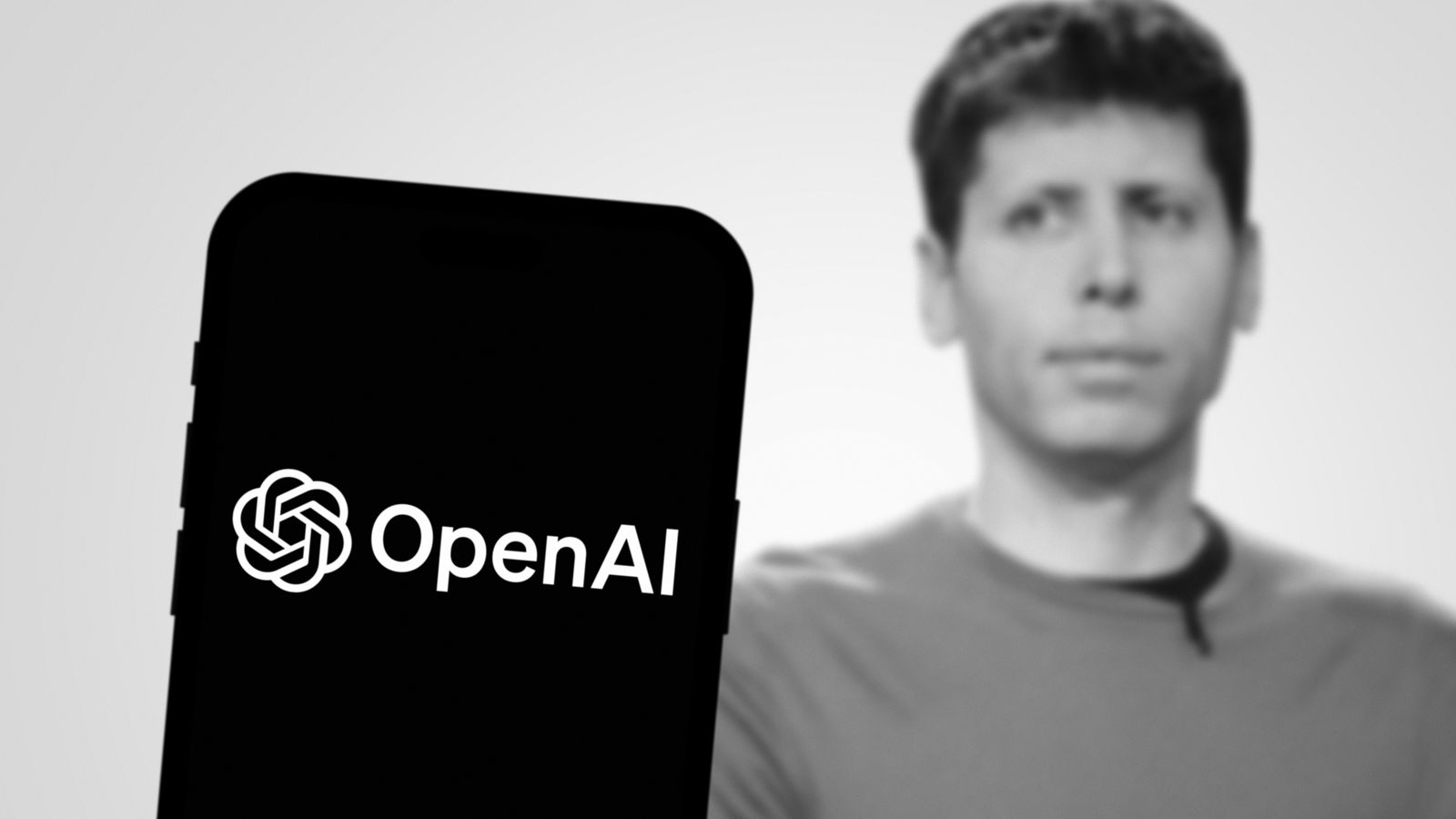 Composició amb el logo d'OpenAI i el conseller delegat, Sam Altman