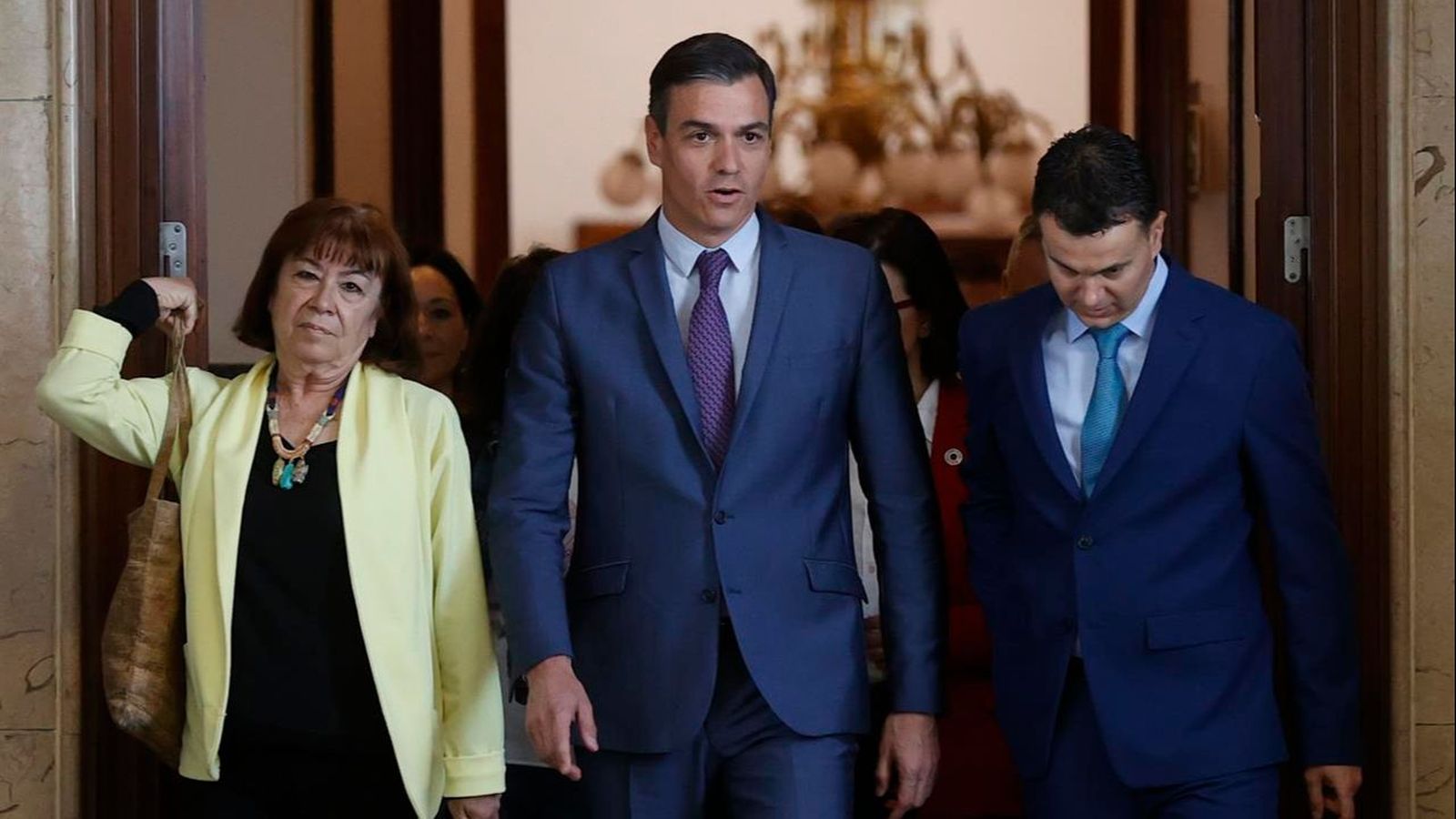 Sánchez (centre) aquest dimecres en el Congrés