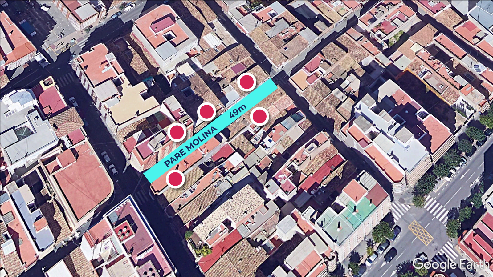 El carrer Pare Molina de Vila-real