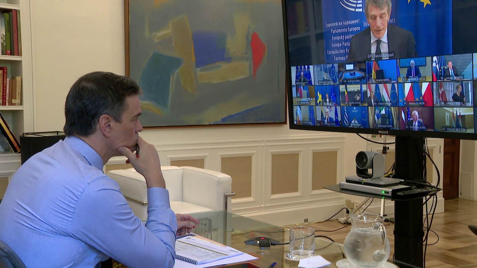 El president Pedro Sánchez, en la reunió del Consell Europeu aquest divendres