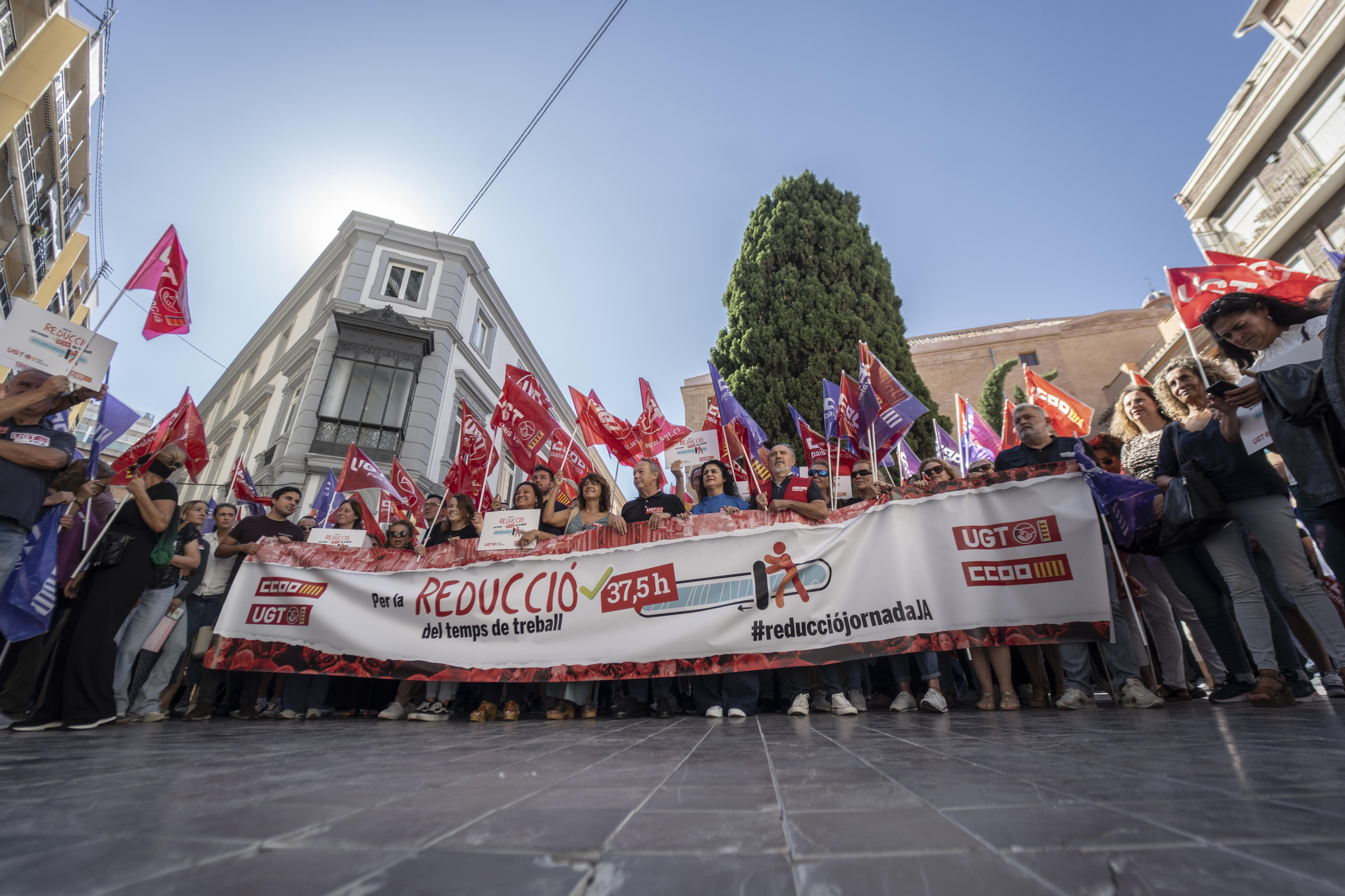 Un moment de la concentració a València, este dijous Un moment de la concentració a València, este dijous