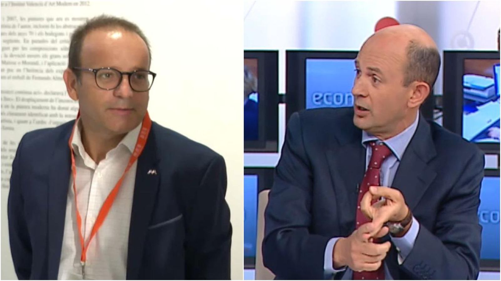 D'esquerra a dreta, els candidats Gustavo Segura i Eduardo Beut
