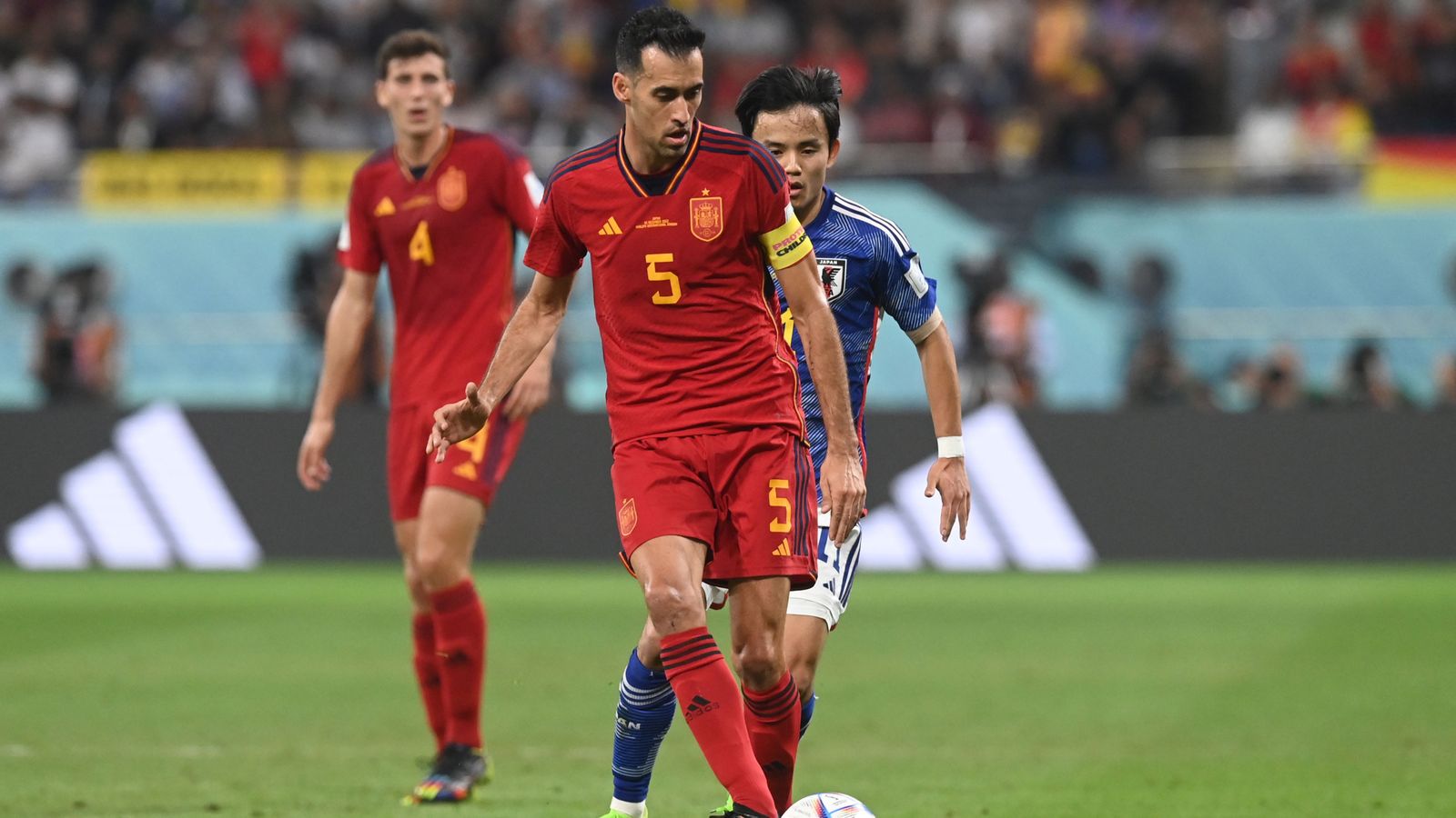 Busquets en una imatge d'un partit contra el Japó