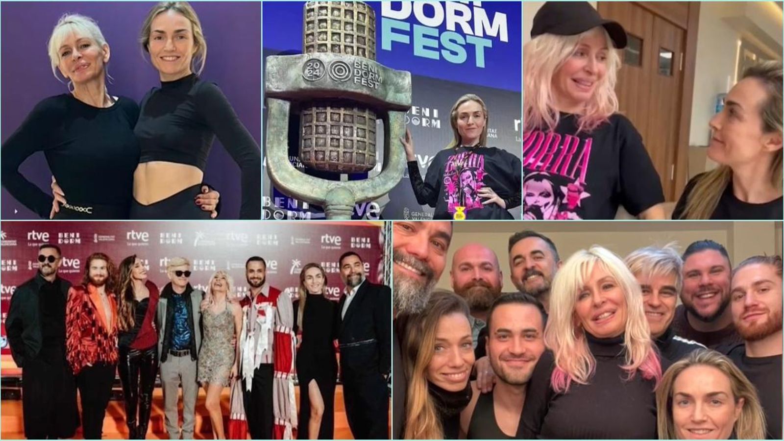 Imatges de Vero Mejía amb Nebulossa en el Benidorm Fest