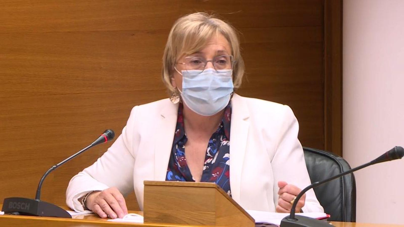 Imatge d'arxiu d'Ana Barceló en roda de premsa