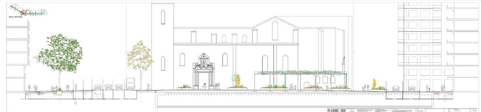 Projecte de com quedarà la plaça de Sant Agustí