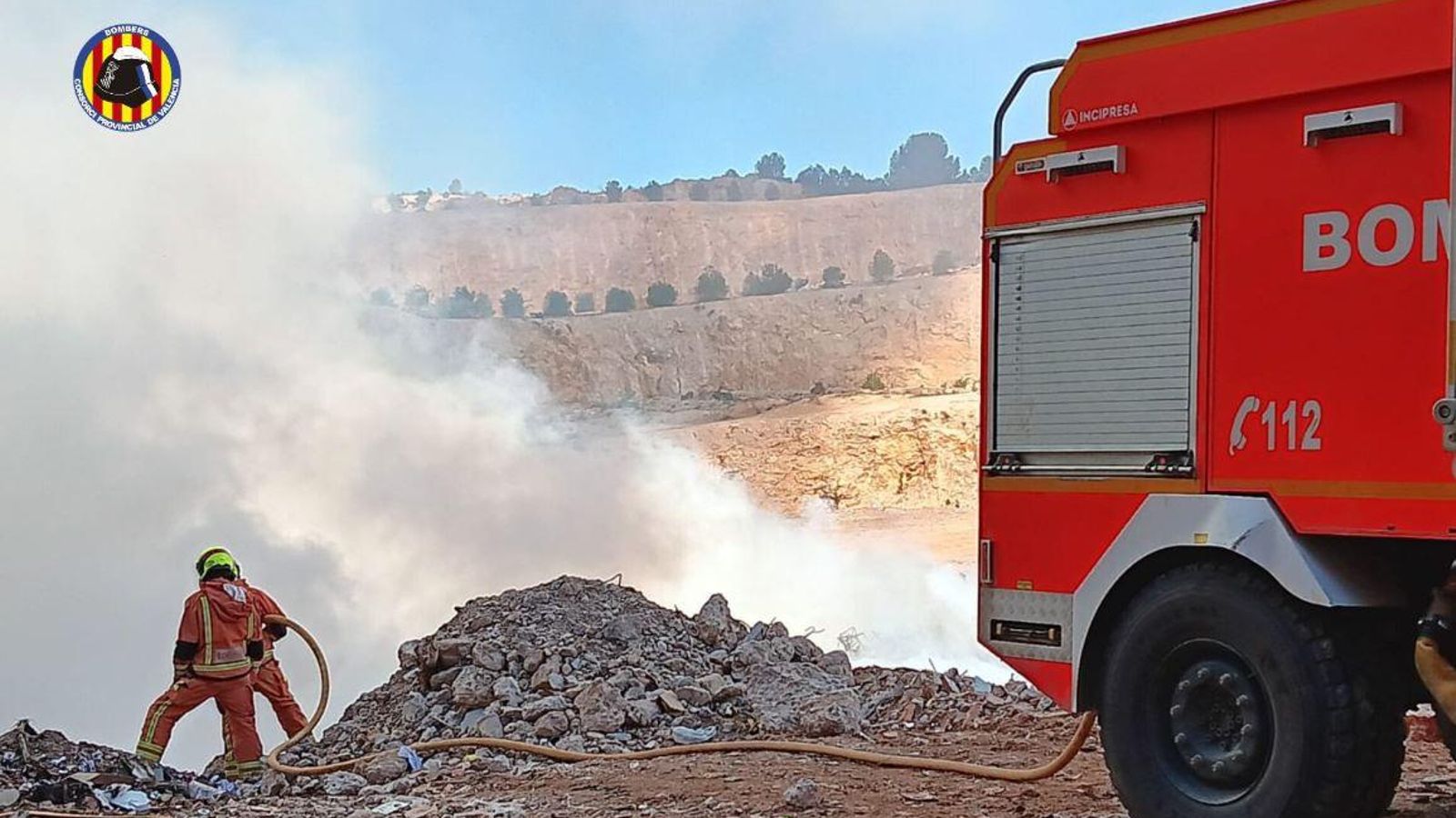 Una intervenció dels bombers de València, en arxiu