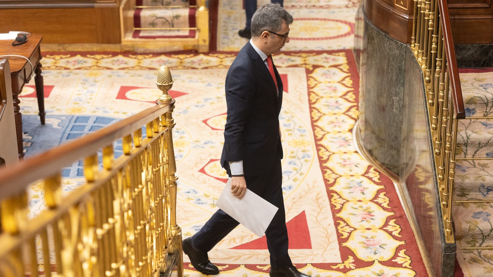 El ministre de Presidència Félix Bolaños en la sessio del Congrés
