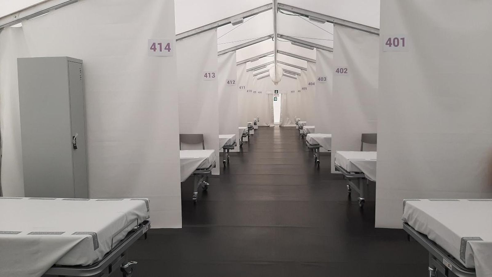 L'hospital de campanya de Castelló, amb una capacitat de vora 200 llits