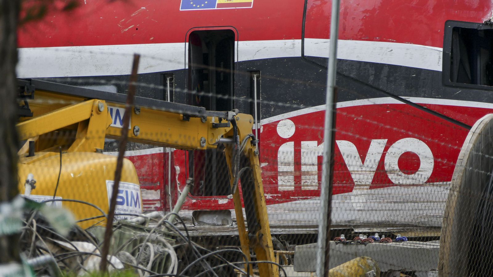 Estat del vagó número 8 de l'Iryo després de l'accident