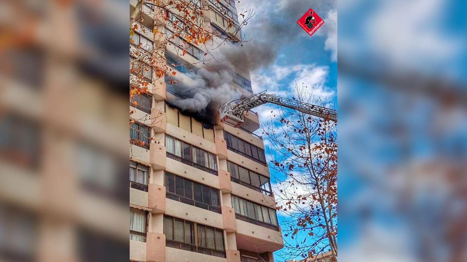 Moment de la intervenció dels bombers