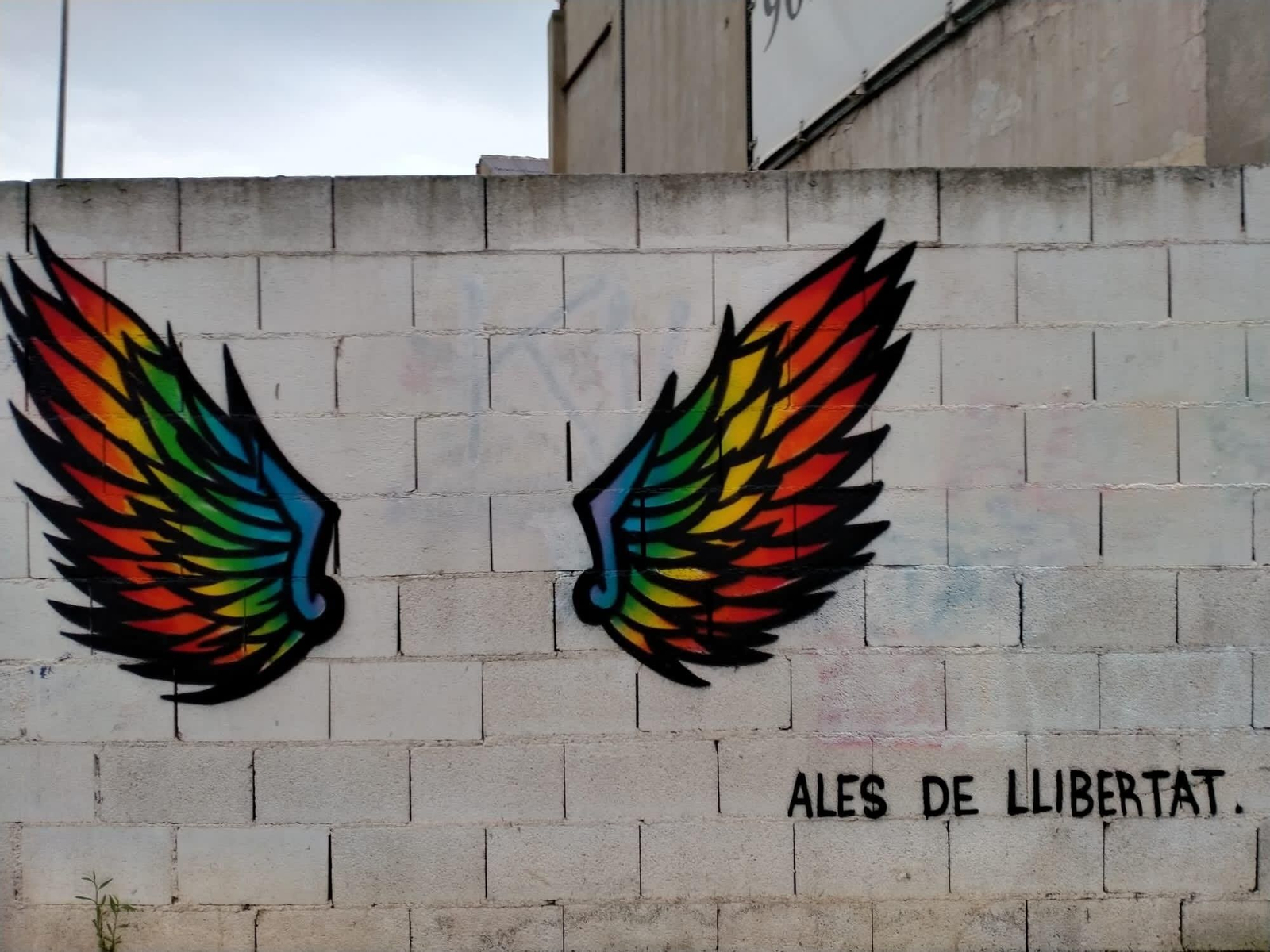 Imatge del mural abans de ser tapat de negre