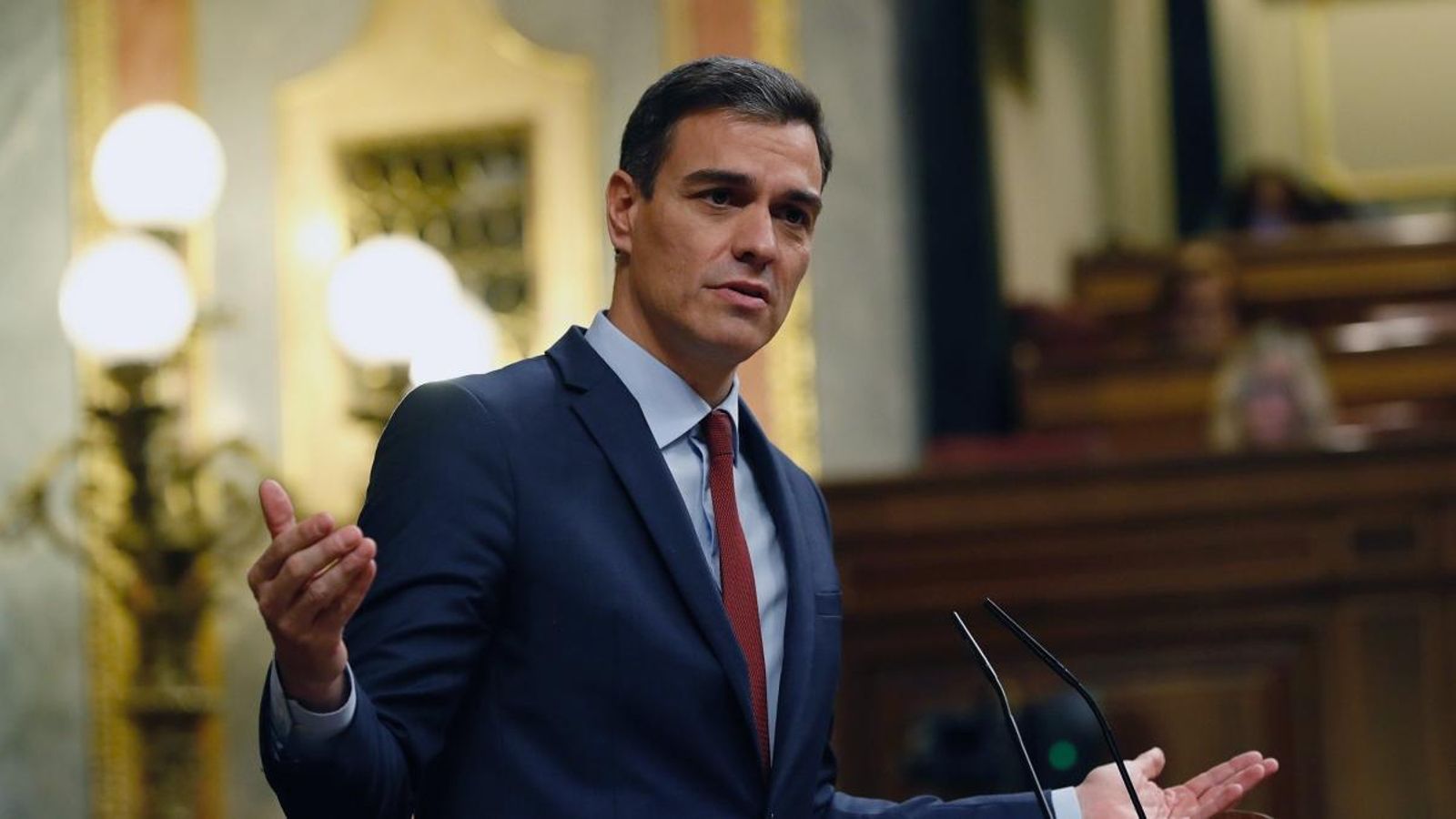 Pedro Sánchez durant el darrer ple del Congrés dels Diputats. J.P.Gandul (Efe)