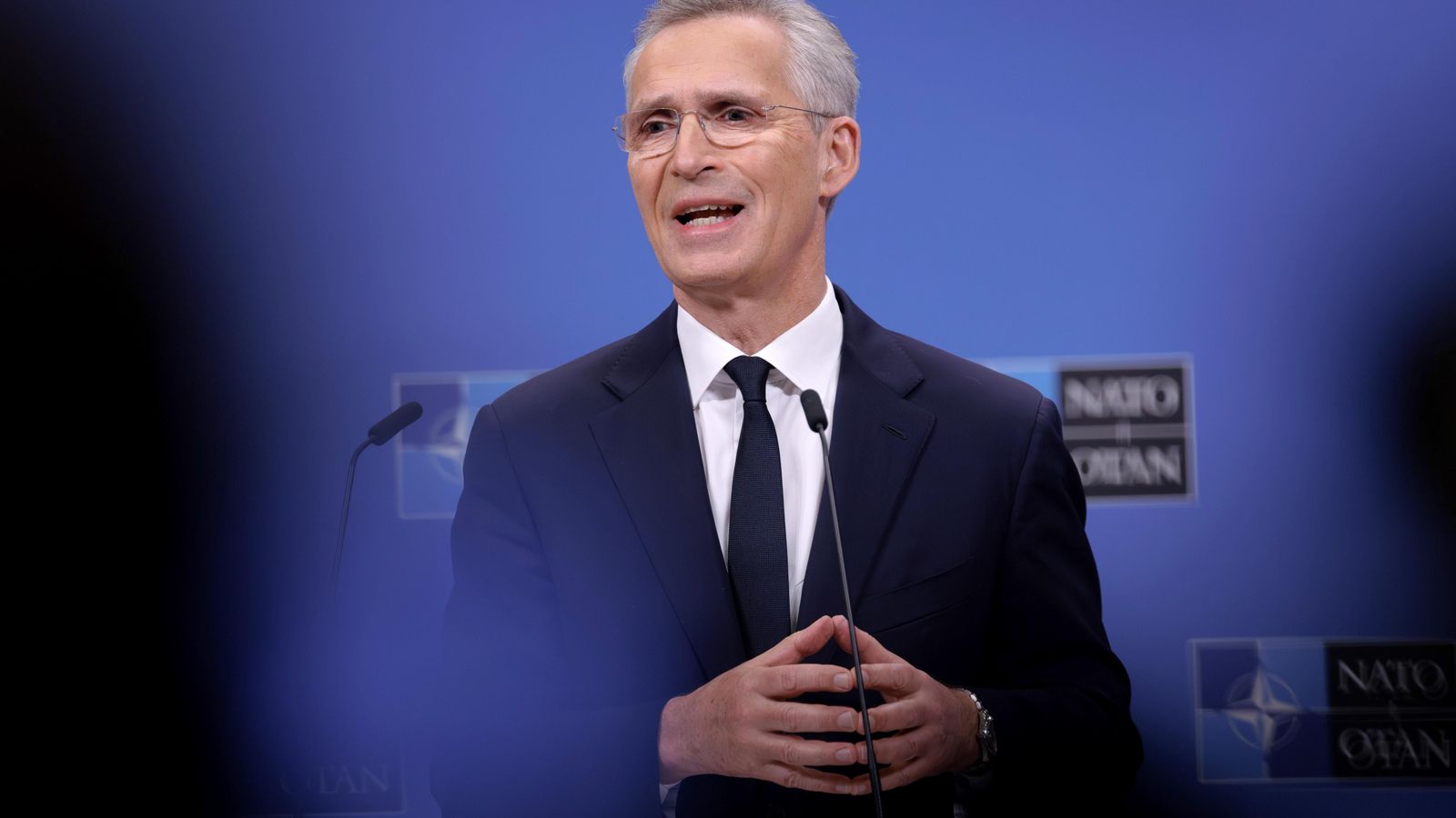 El secretari general de l'Aliança, Jens Stoltenberg, després de la reunió de l'OTAN
