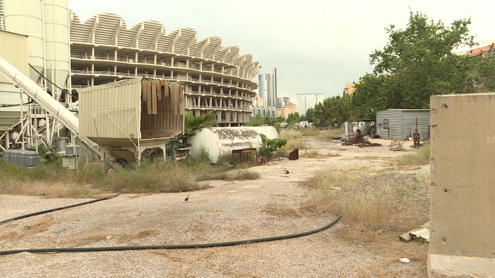 Imatge del solar del nou Mestalla