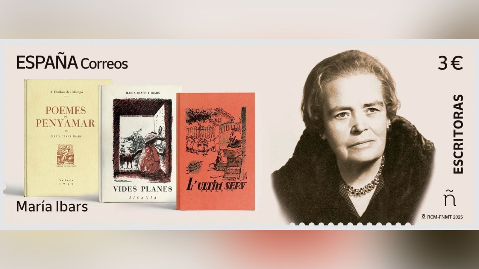 Segell dedicat a María Ibars