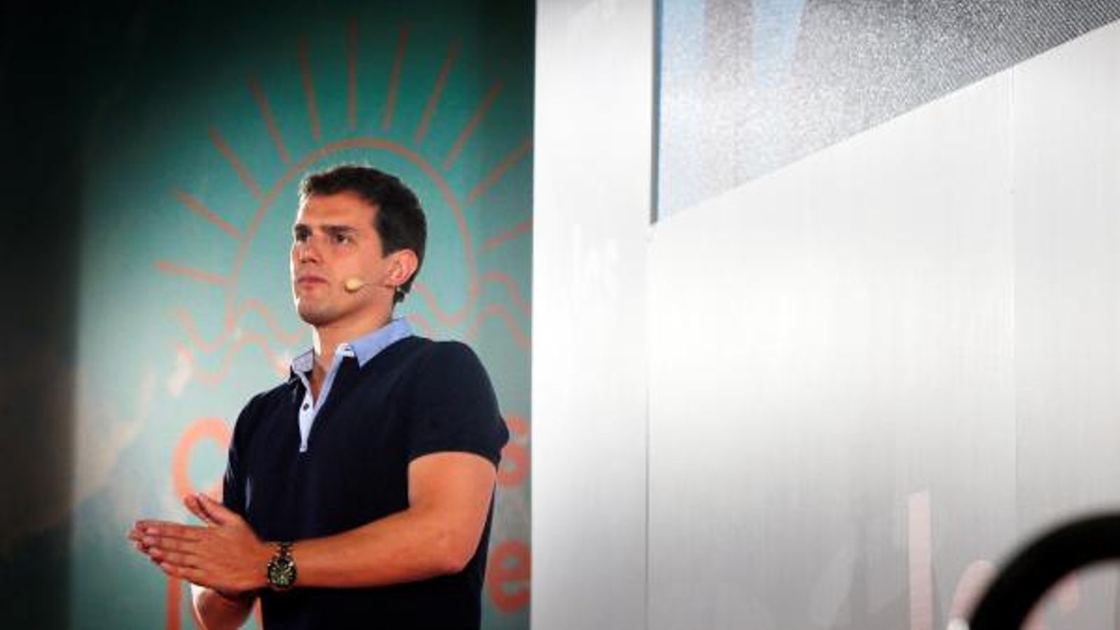 Rivera, durant la conferència en el Campus Jove d'Estiu de Cs a Alacant. Rivera, durant la conferència en el Campus Jove d'Estiu de Cs a Alacant.