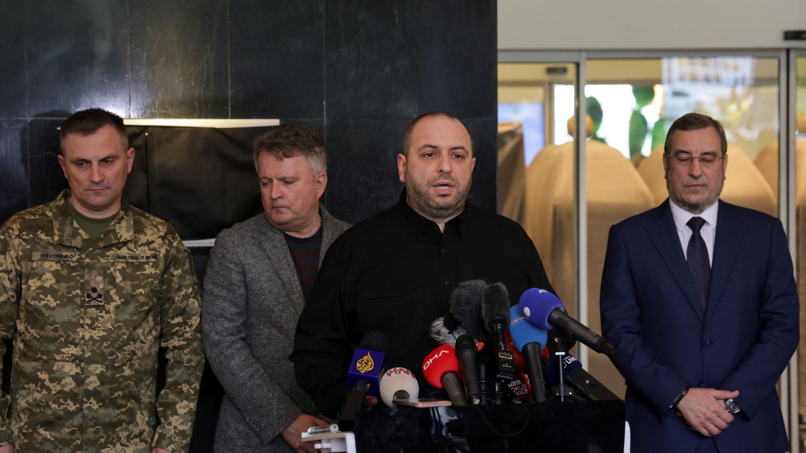 El cap de la delegació ucraïnesa, el ministre de Defensa, Rustem Umérov