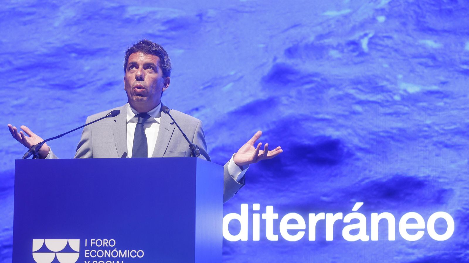 El president de la Generalitat, Carlos Mazón, en el I Fòrum Econòmic i Social del Mediterrani