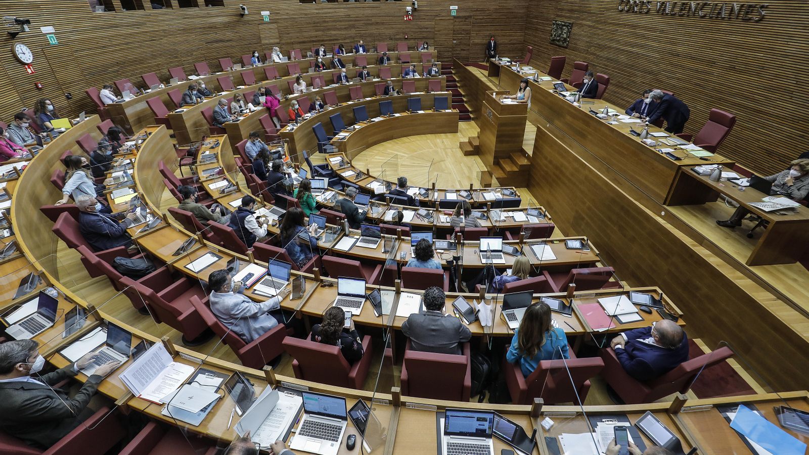Imatge d'arxiu de l'hemicicle de les Corts, el passat 20 d'octubre de 2021