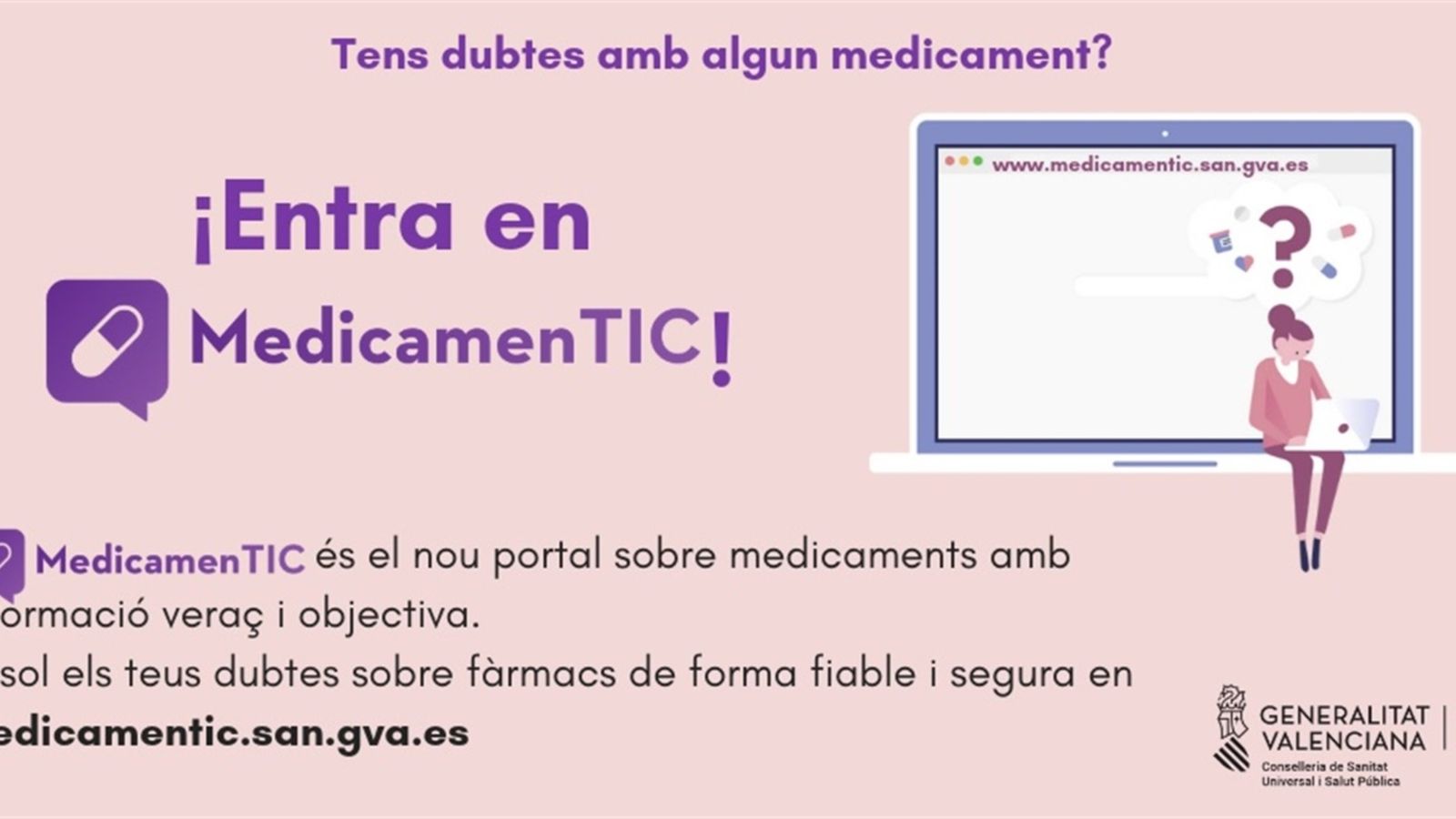 El portal de Sanitat MedicamenTIC, rep vora 10.500 visites en 10 dies