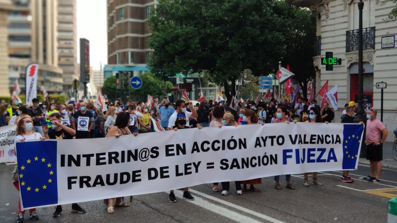 Manifestació convocada per la Coordinadora d'Empleats Públics en Frau de Llei de la Comunitat Valenciana