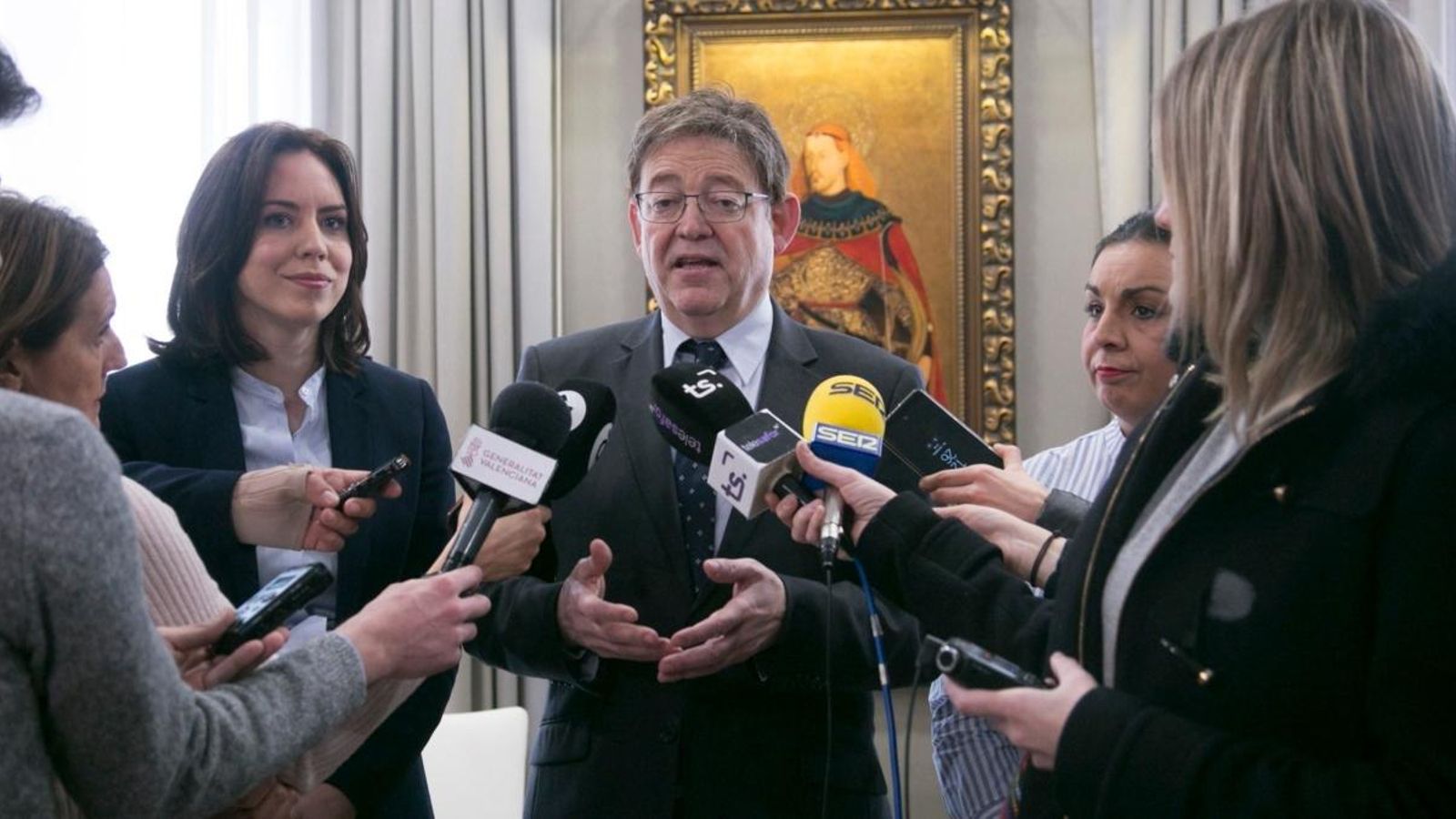 El president de la Generalitat, Ximo Puig, durant la visita a Gandia divendres passat