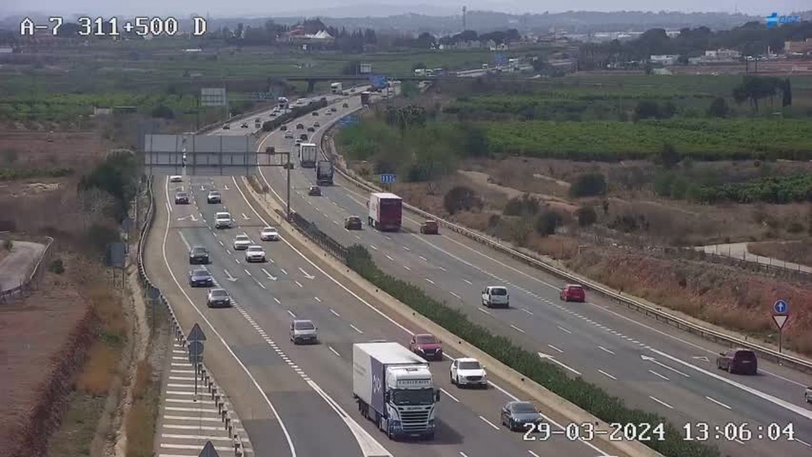 L'A-7en el terme municipal de Bétera, aquest Divendres Sant