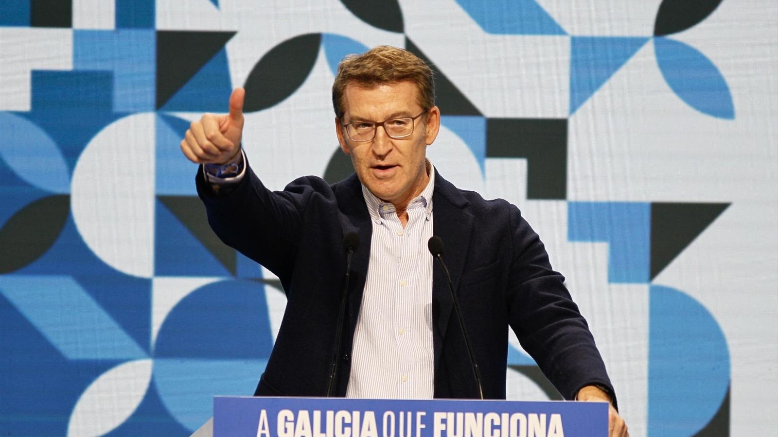 Feijóo, en el tancament de la campanya electoral gallega el passat mes de febrer