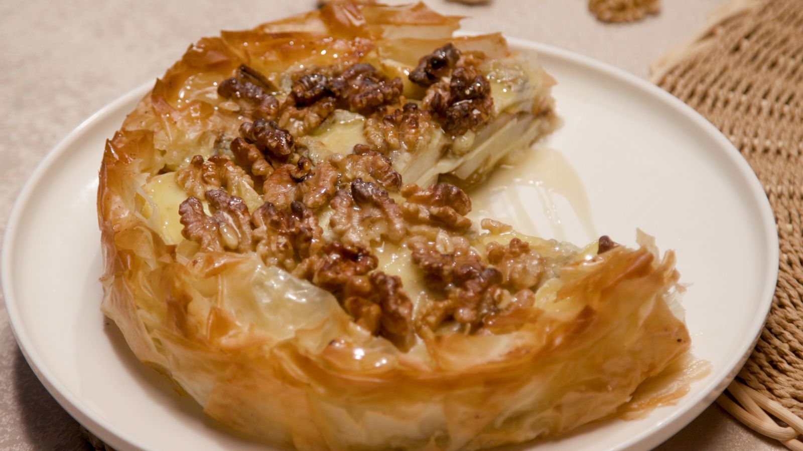 Tortada rústica de pera