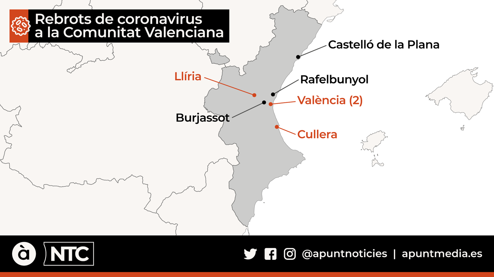 Sanitat identifica quatre nous brots a la Comunitat Valenciana