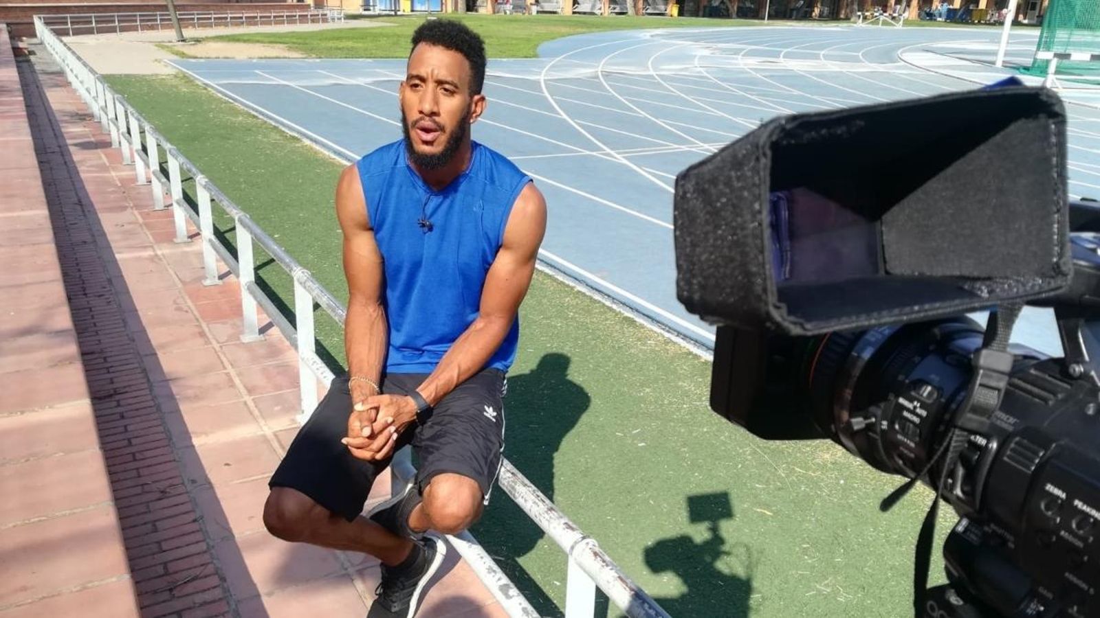 Orlando Ortega, a l'estadi del Túria de València, és l'atleta amb més possibilitats de medalla