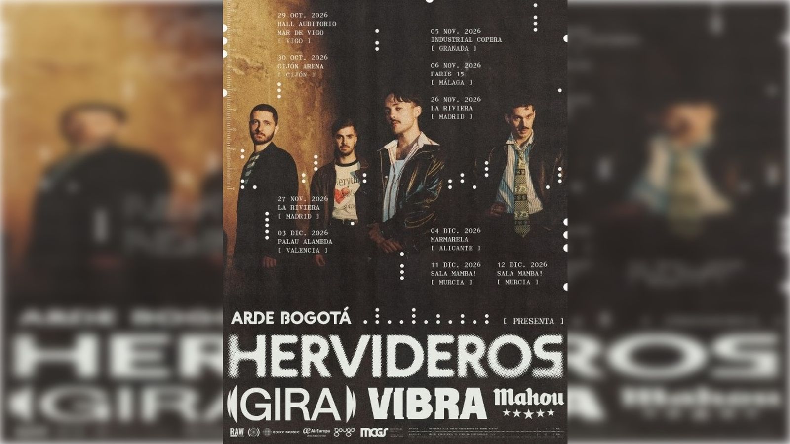 Cartell de la gira d'Arde Bogotá