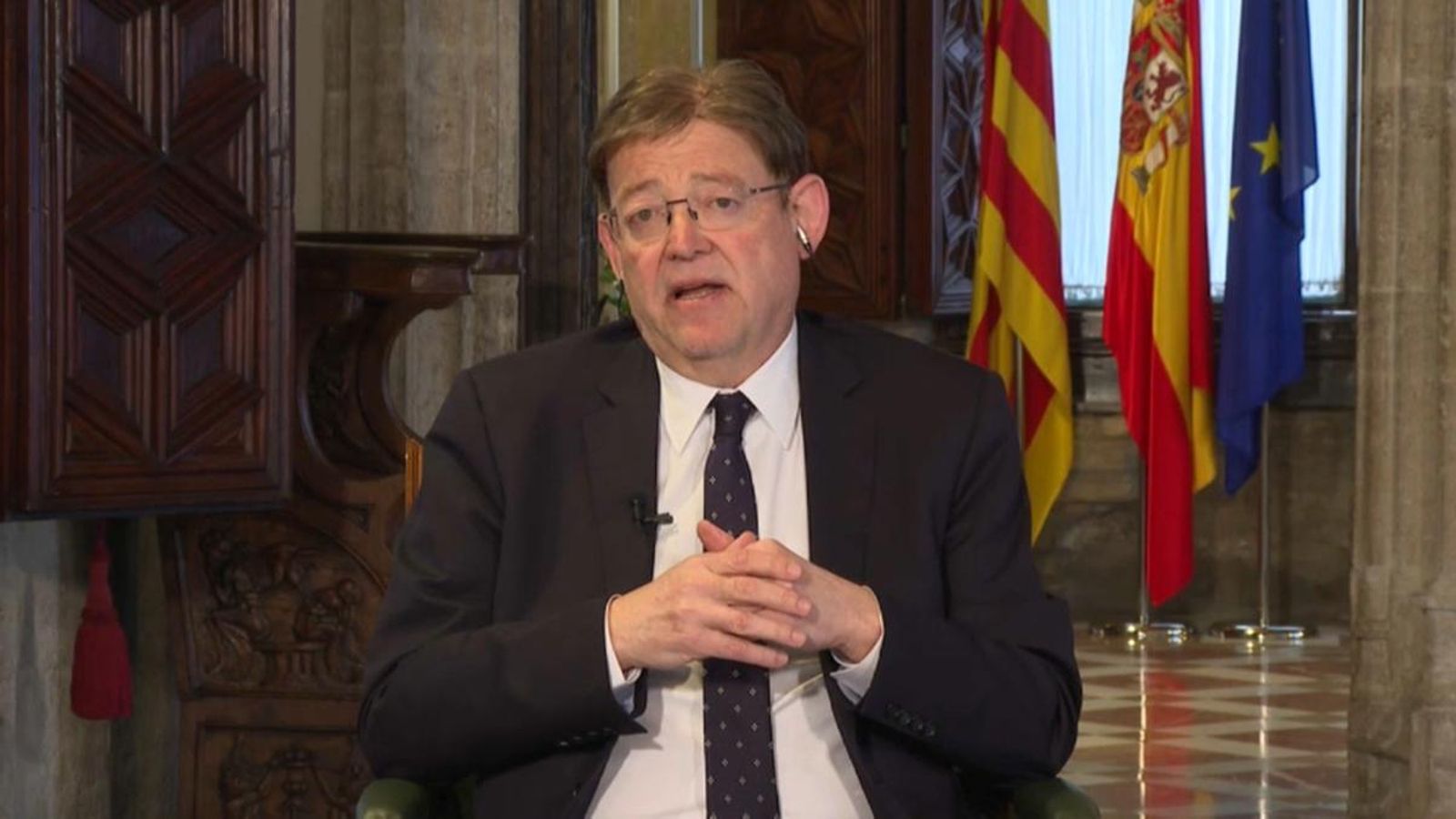 El president de la Generalitat, Ximo Puig, en ‘À Punt Notícies migdia’