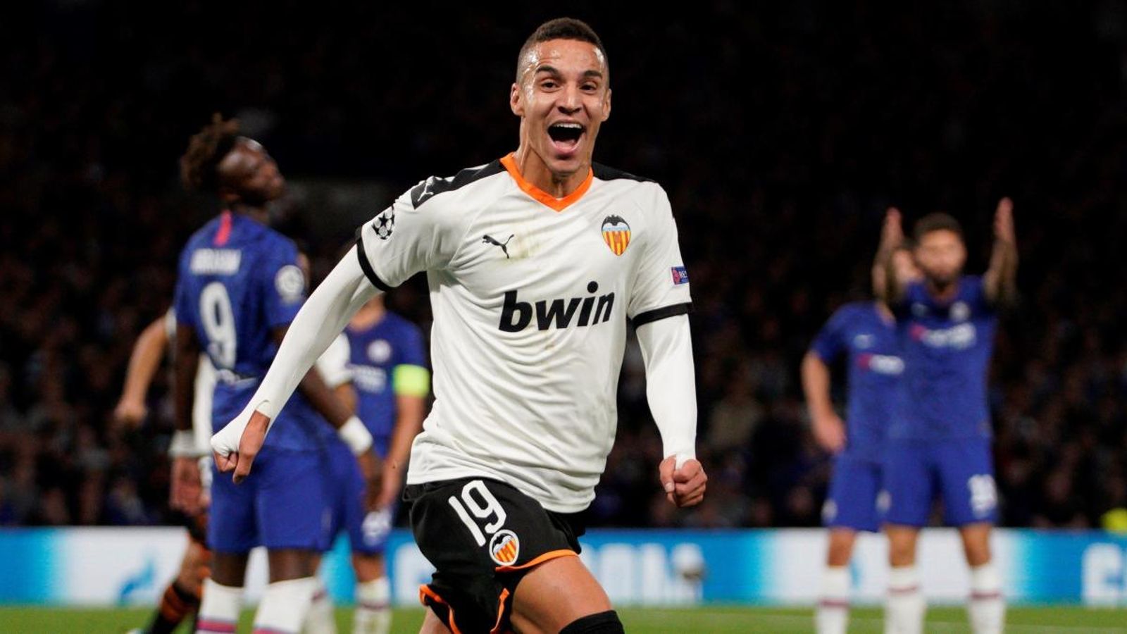 Rodrigo, autor de l'únic gol del partit