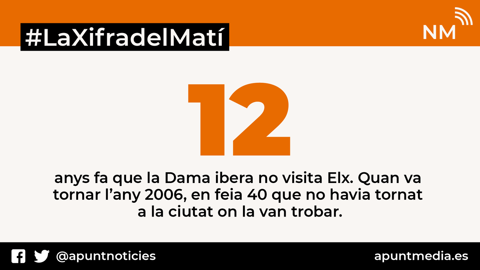 La Dama ibera no visita Elx des de fa 12 anys