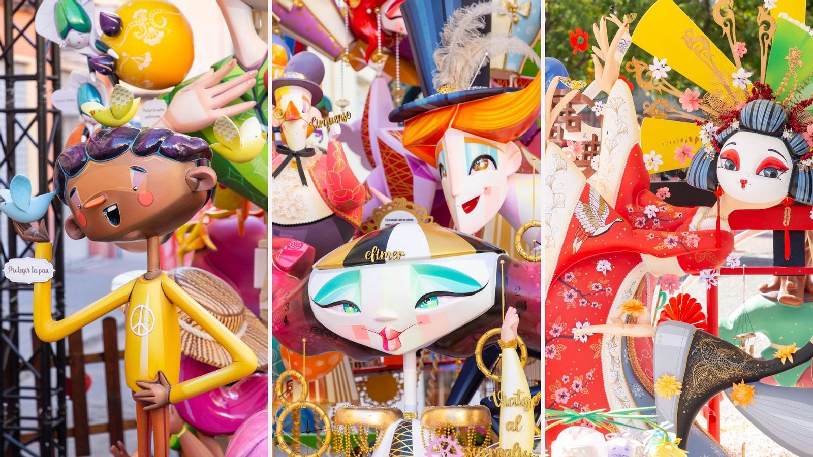 Les fogueres infantils de Secció Especial ja llueixen als carrers d'Alacant