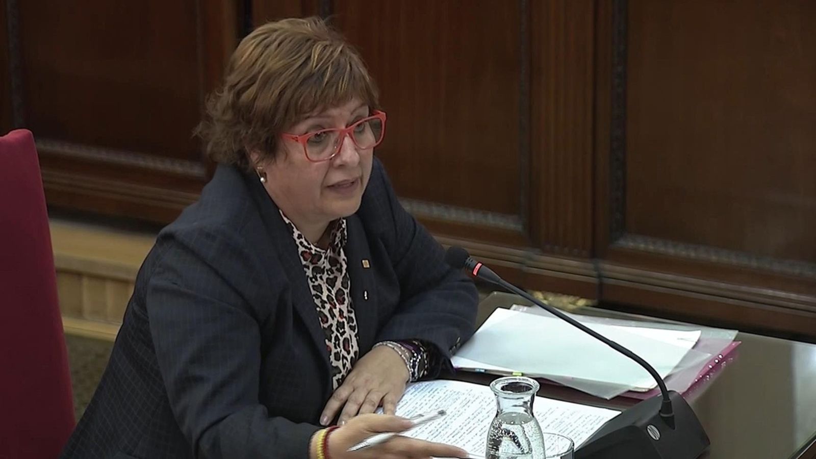 Dolors Bassa, en el juí del procés