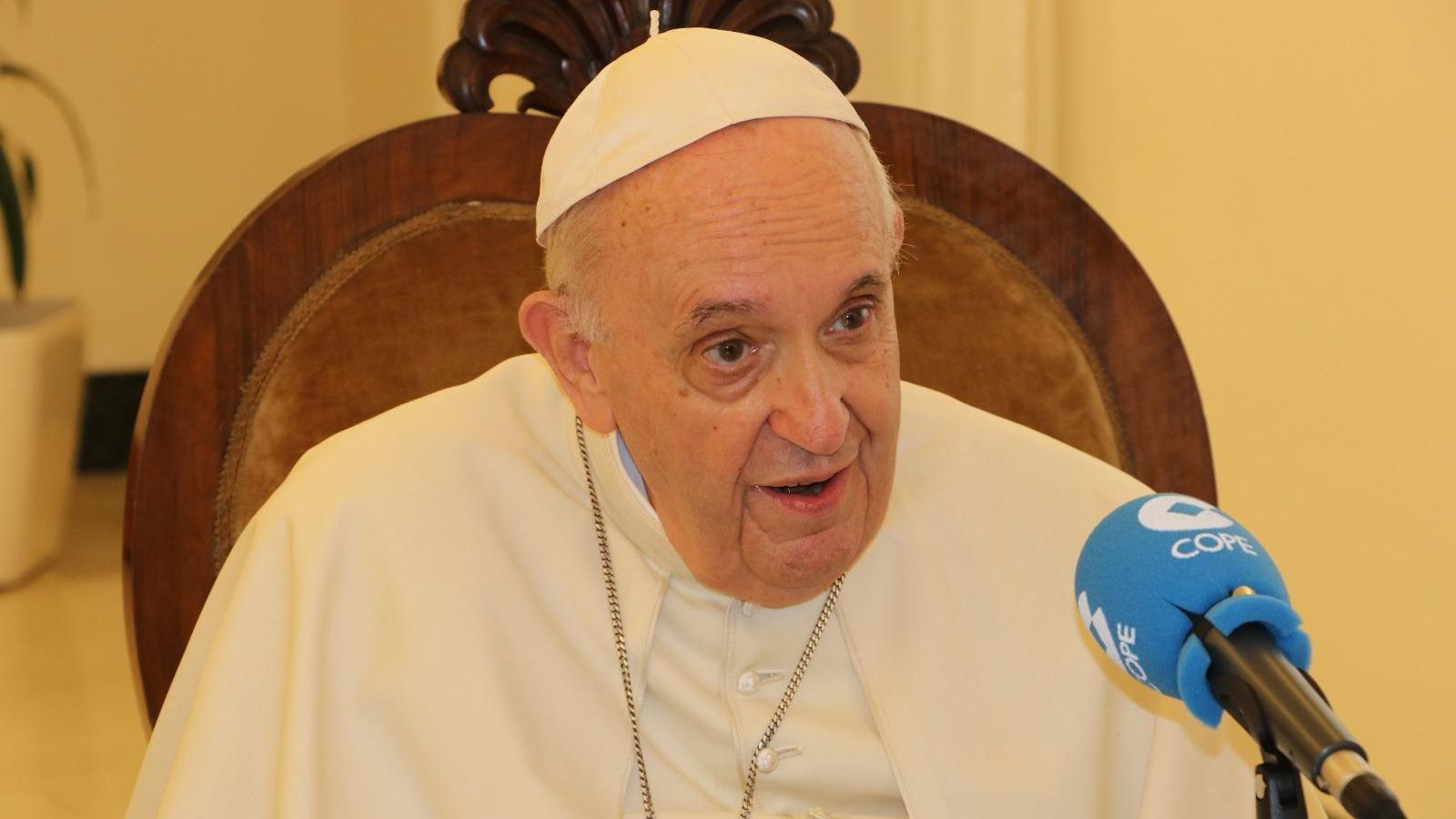 El papa Francesc, aquest dilluns en una entrevista