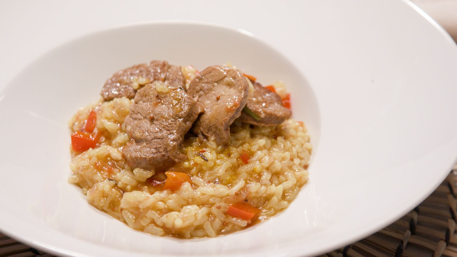 Arròs melós de rellom ibèric i romer