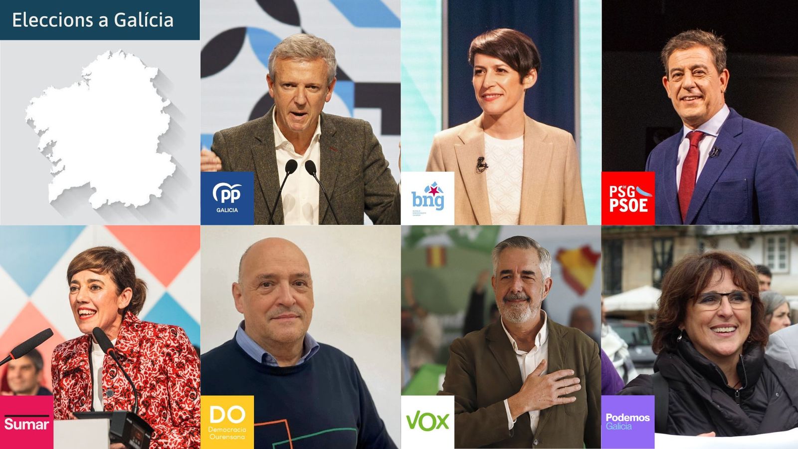 Candidats a les eleccions del 18F al parlament de Galícia
