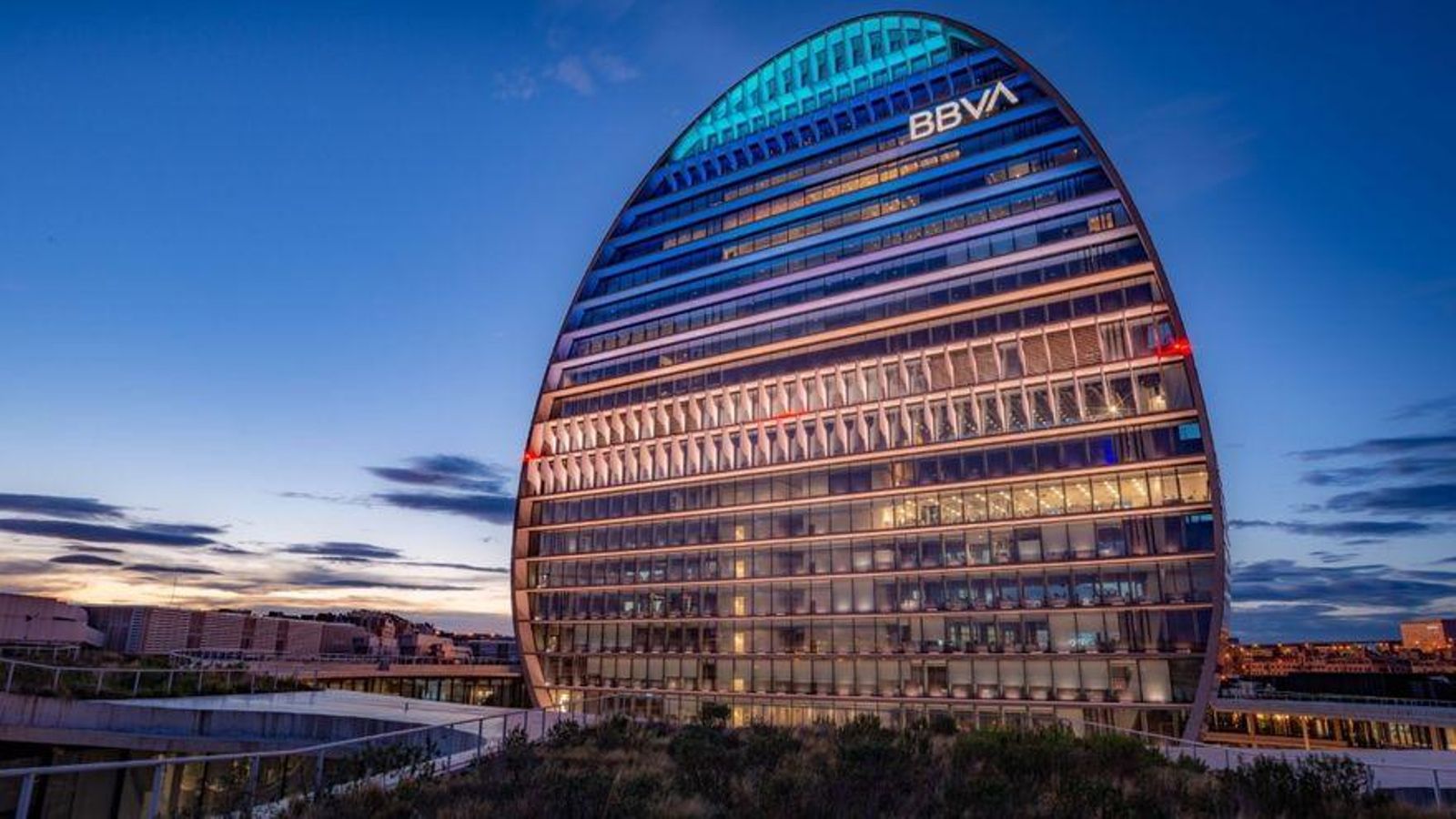 Imatge d'arxiu de la seu central del BBVA a Madrid