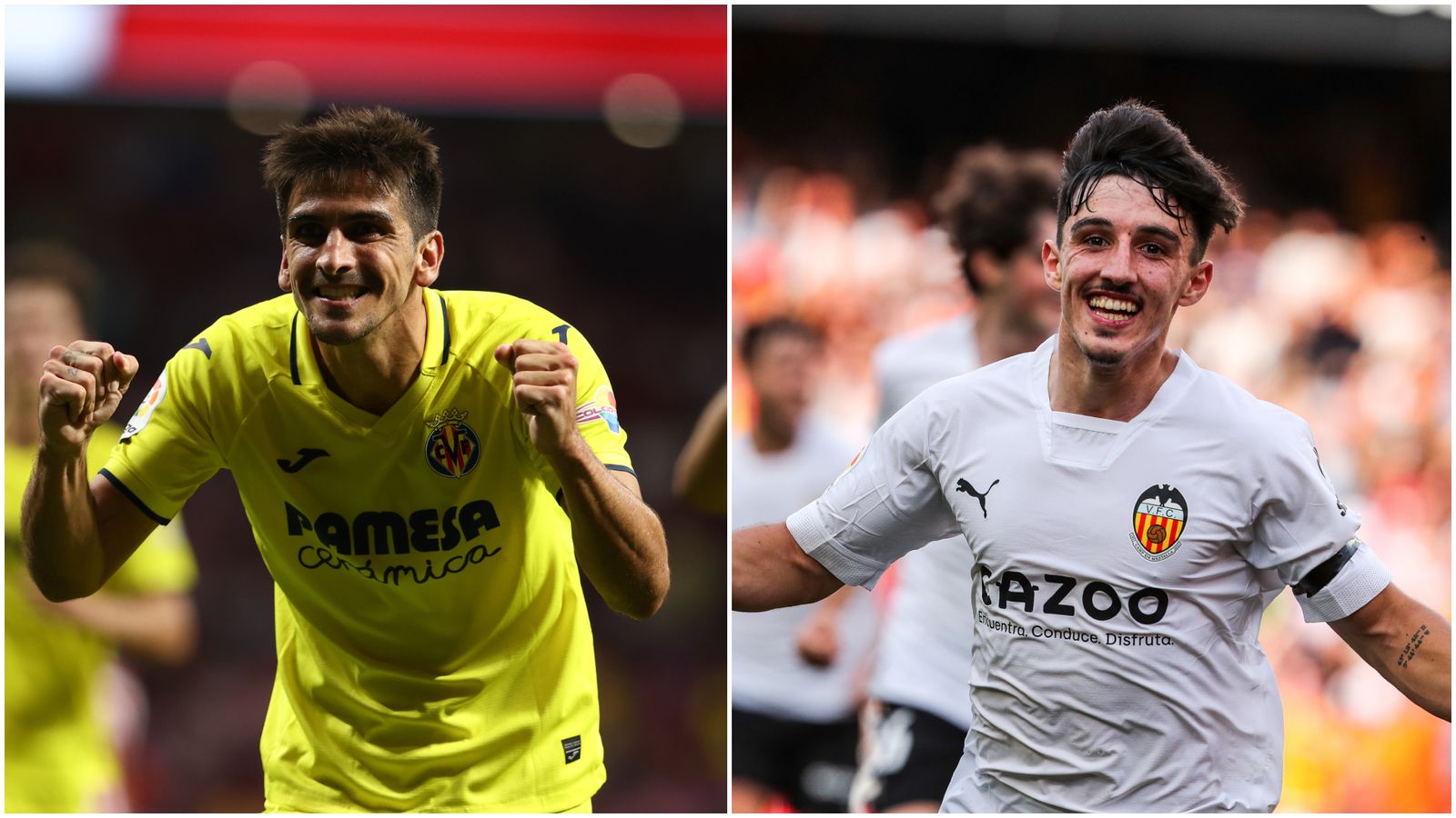 Gerard Moreno i Diego López celebren un gol