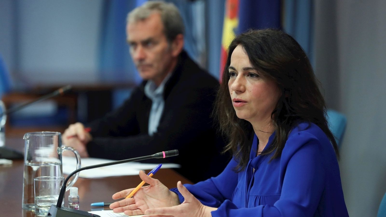 La secretària d’Estat de Sanitat, Silvia Calzón, i el director del Centre de Coordinació d’Alertes i Emergències, Fernando Simón, aquest dijous