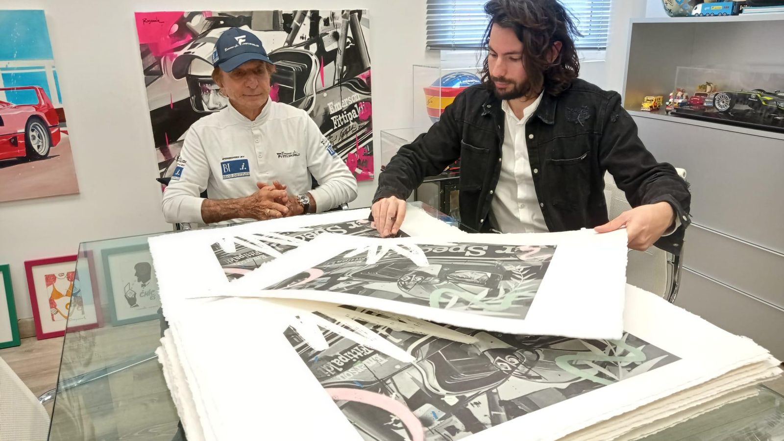 L'artista valencià Rosemile Drewer ha volgut homenatjar el mític Emerson Fittipaldi,