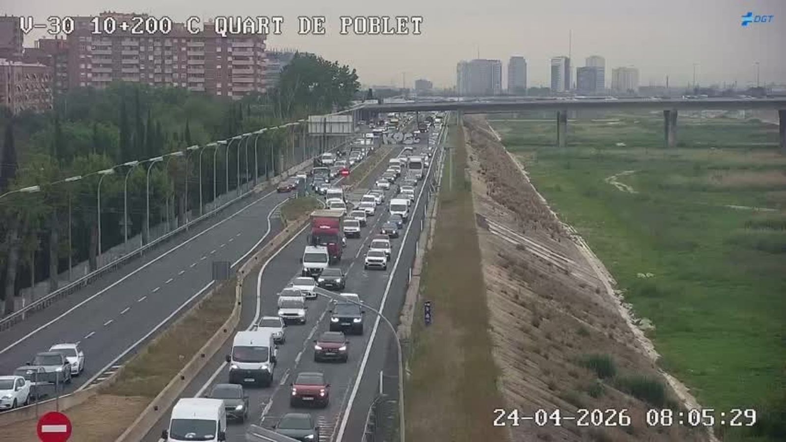 Retencions a la V-30, este divendres