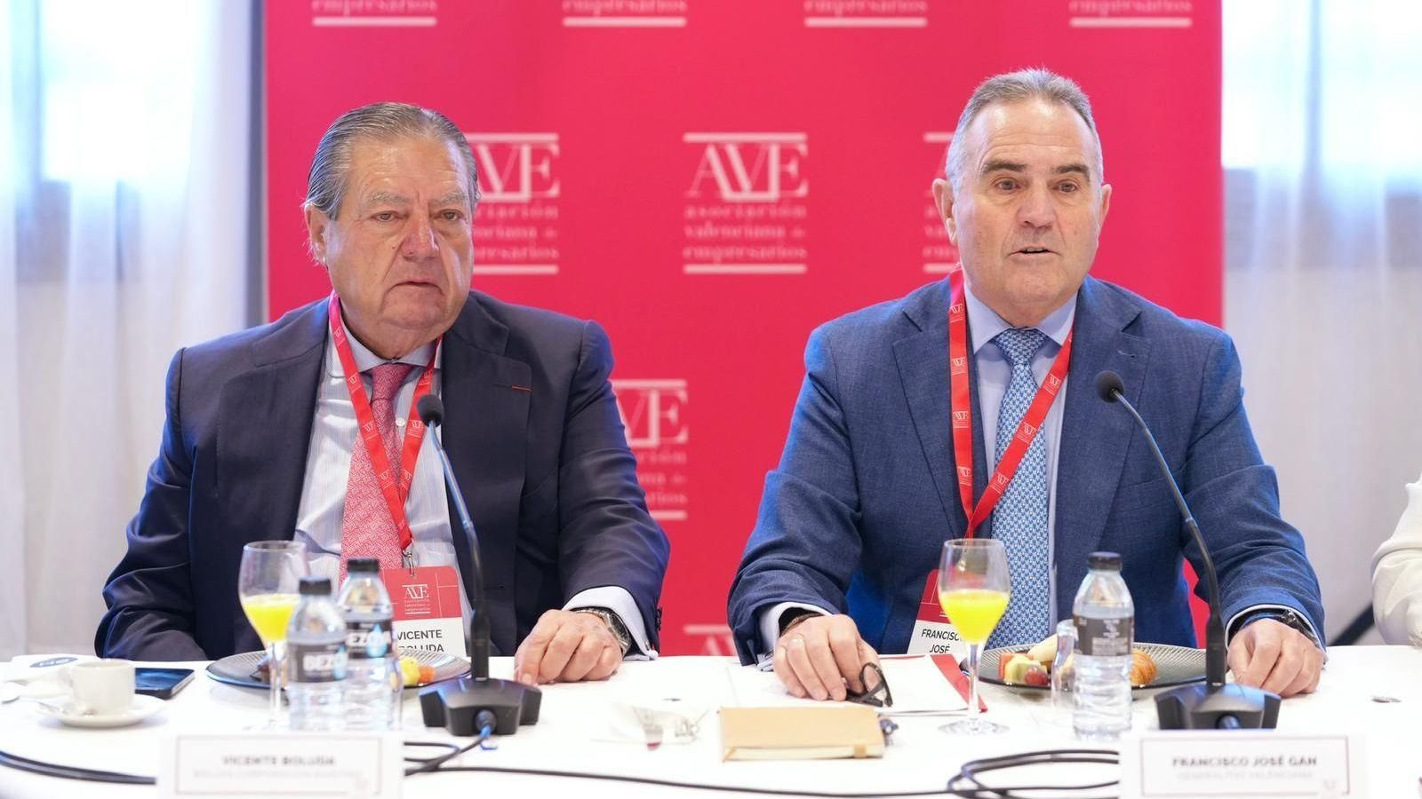 El president d'AVE, Vicente Boluda i el vicepresident segon de la Generalitat, Francisco José Gan Pampols