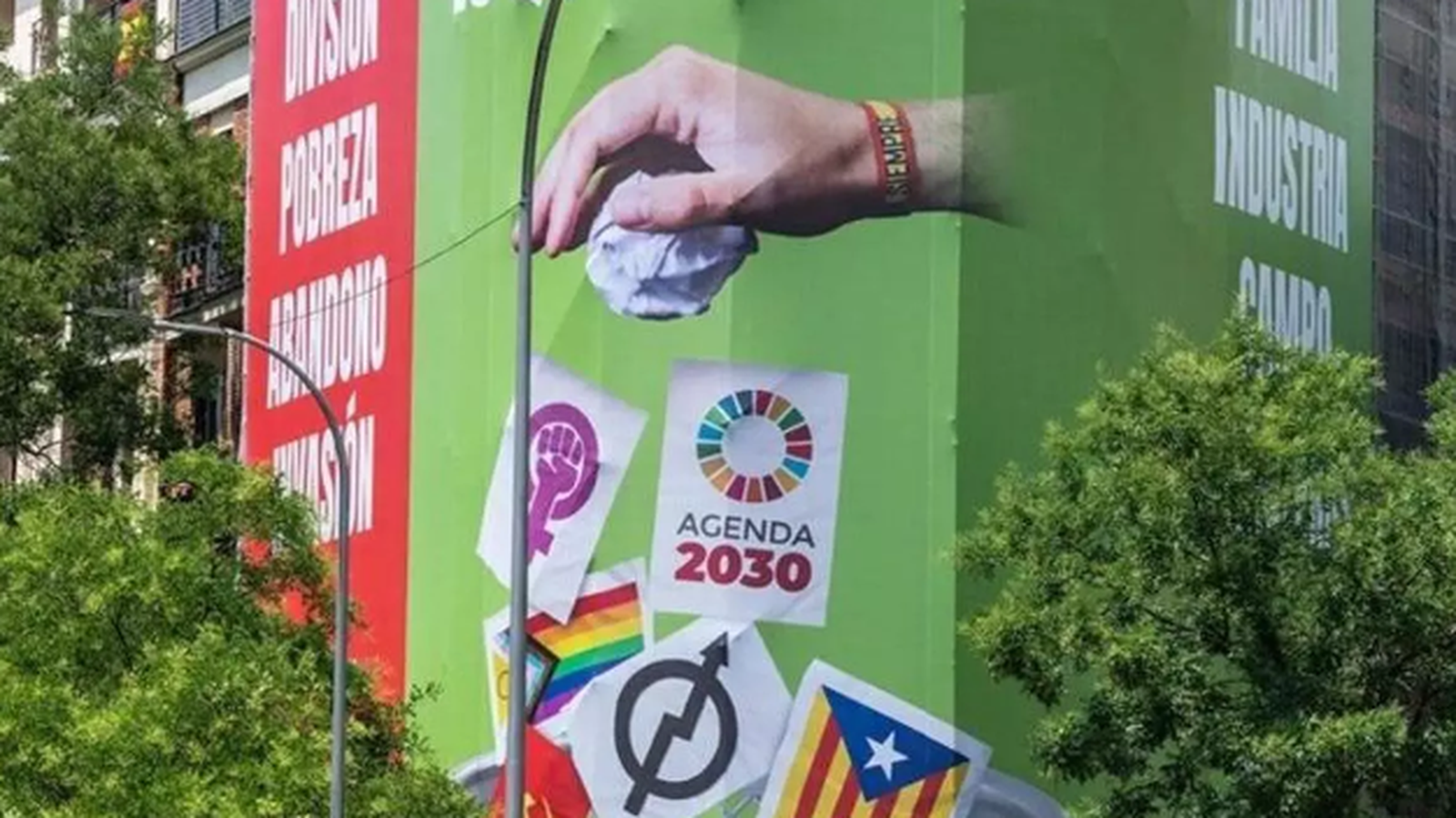 Lona de Vox a Madrid